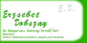 erzsebet dobszay business card